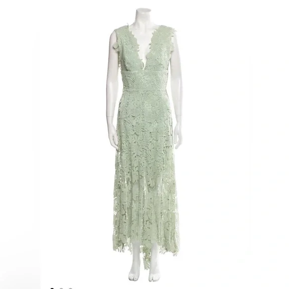 Maria Lucia Hohan | Dresses | Nwt Marialuciahohohan Elegant Lace Green Maxi  Dress | Poshmark